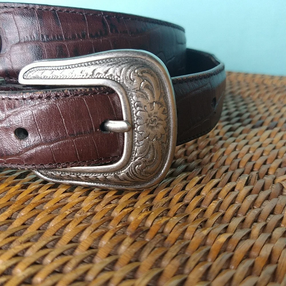 Western Rodeo Cowgirl leather belt with conchos ranch festival
